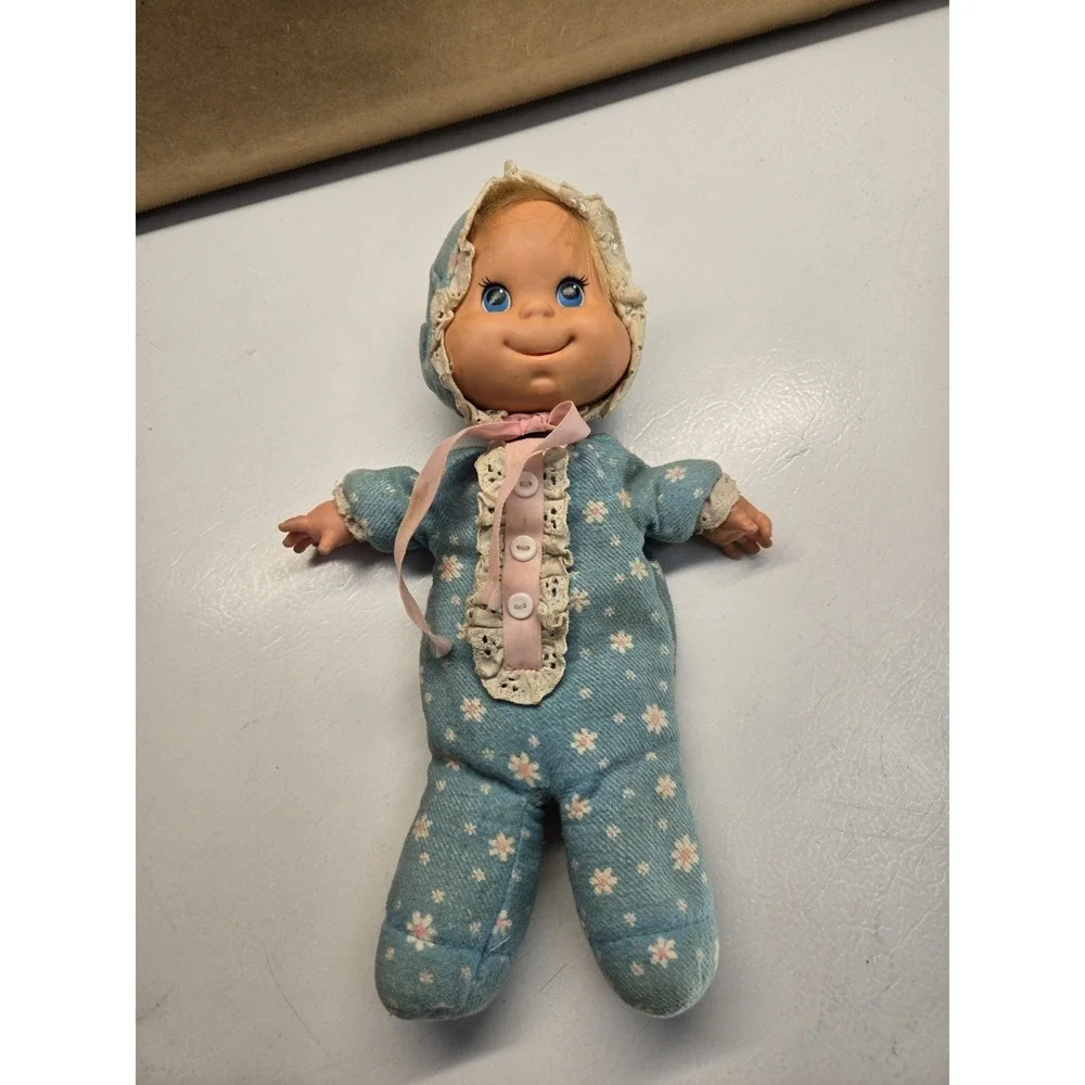 1970 Mattel Talking Baby Bean Doll She Works Vinyl Head Soft Body Filled Beans
